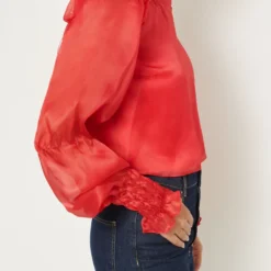 Andrea Blouse - Red -Ofertas Grazia Vesti Tienda andrea blouse red shirts blouses diddo madrid 104225
