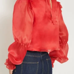 Andrea Blouse - Red -Ofertas Grazia Vesti Tienda andrea blouse red shirts blouses diddo madrid 478543