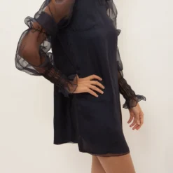 Andrea Organza Black Mini Dress -Ofertas Grazia Vesti Tienda andrea organza black mini dress dresses diddo madrid 179951