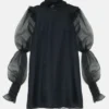 Andrea Organza Black Mini Dress