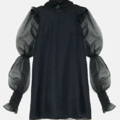 Andrea Organza Black Mini Dress