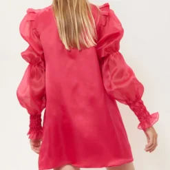 Andrea Organza Fucsia Mini Dress -Ofertas Grazia Vesti Tienda andrea organza fucsia mini dress dresses diddo madrid 169832