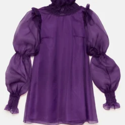 Andrea Organza Purple Mini Dress