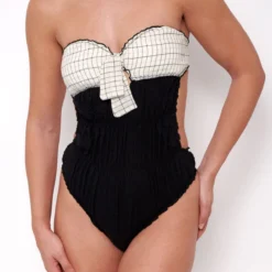 Bañador Bañera Lurex Black & White