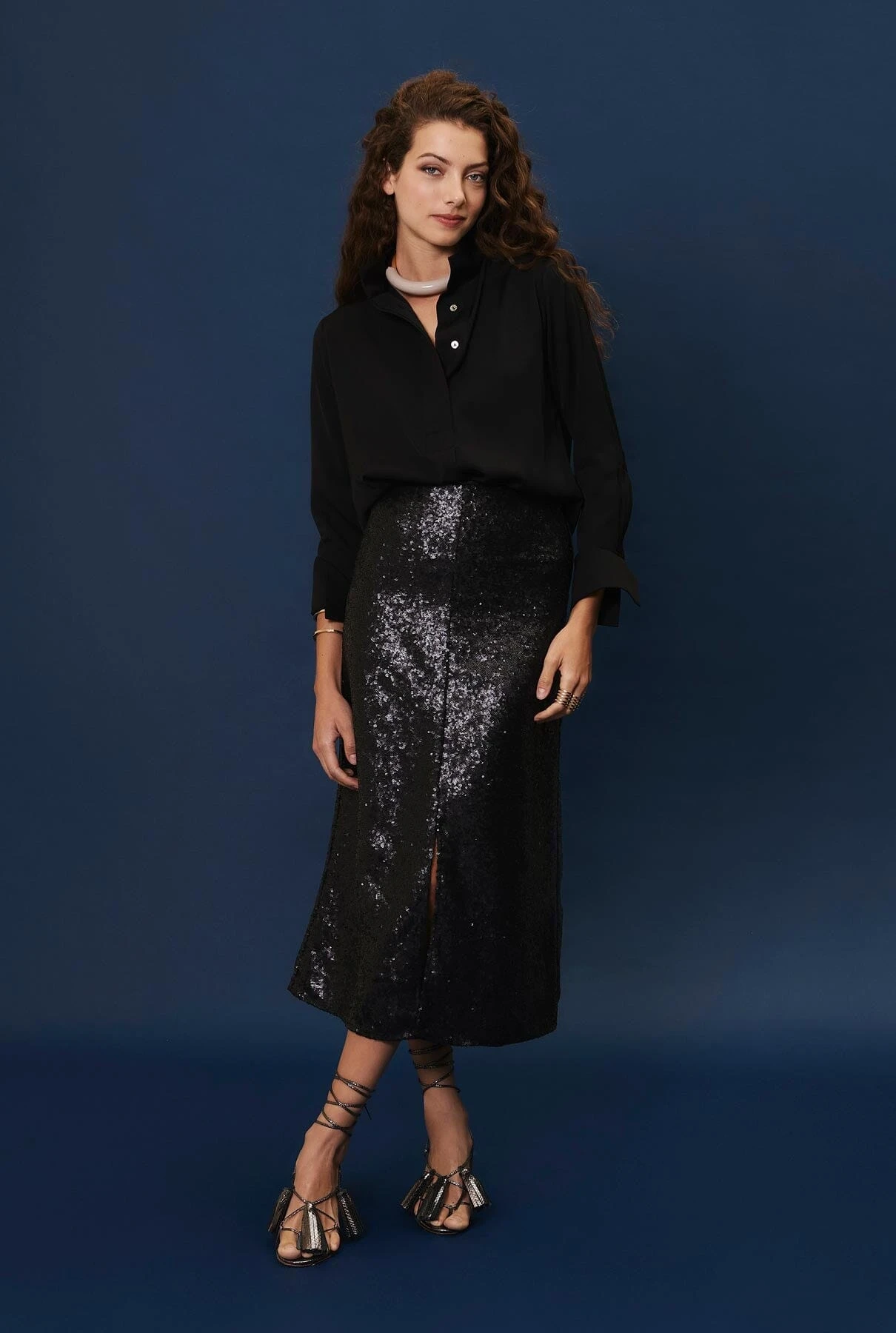 Blusa Charlotte Negra 5 Blusa Charlotte Negra - Imagen 5