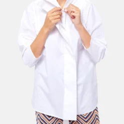 Camisa Cierre Lateral Blanca -Ofertas Grazia Vesti Tienda camisa cierre lateral blanca iki essentials 920718