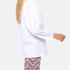 Camisa Cierre Lateral Blanca -Ofertas Grazia Vesti Tienda camisa cierre lateral blanca iki essentials 953095