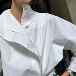 Camisa Cierre Lateral Blanca