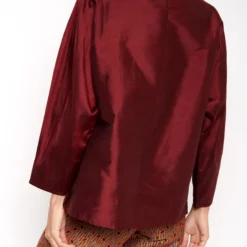 Camisa Cierre Lateral Fantasia Roja -Ofertas Grazia Vesti Tienda camisa cierre lateral fantasia roja shirts blouses iki essentials 873440