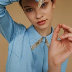 Camisa Denim Flecos Metalicos 7 Camisa Denim Flecos Metalicos -Ofertas Grazia Vesti Tienda camisa denim flecos metalicos shirts blouses marta marti 771725