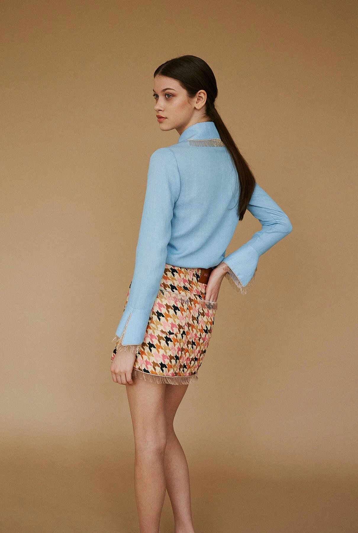 Camisa Denim Flecos Metalicos 3 Camisa Denim Flecos Metalicos - Imagen 3