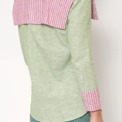 Camisa Loulou Verde/rosa -Ofertas Grazia Vesti Tienda camisa loulou verderosa shirts blouses vano studio 150461