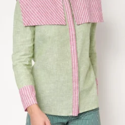 Camisa Loulou Verde/rosa -Ofertas Grazia Vesti Tienda camisa loulou verderosa shirts blouses vano studio 422032