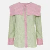 Camisa Loulou Verde/rosa