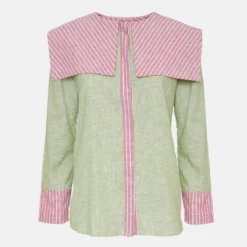 Camisa Loulou Verde/rosa