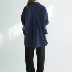Camisa Oversize Azul Con Ante Azul -Ofertas Grazia Vesti Tienda camisa oversize azul con ante azul shirts blouses miguel marinero 606778