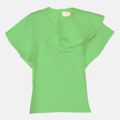 Camisa Valentina Verde -Ofertas Grazia Vesti Tienda camisa valentina verde shirts blouses iki essentials 230991