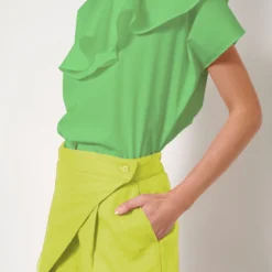 Camisa Valentina Verde -Ofertas Grazia Vesti Tienda camisa valentina verde shirts blouses iki essentials 902039