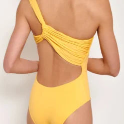 Bañador One Shoulder Apricot