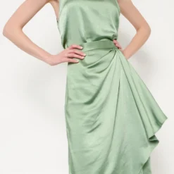 Falda Cruzada Envolvente Sara Verde -Ofertas Grazia Vesti Tienda falda cruzada envolvente sara verde skirts duyos 890145