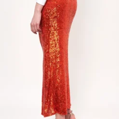 FALDA NUDO PAILLETES NARANJA -Ofertas Grazia Vesti Tienda falda nudo pailletes naranja falda philippa 1970 823304