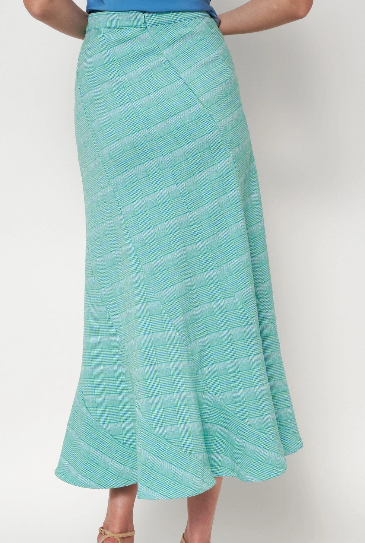 FALDA POIRET AZUL 4 FALDA POIRET AZUL - Imagen 4