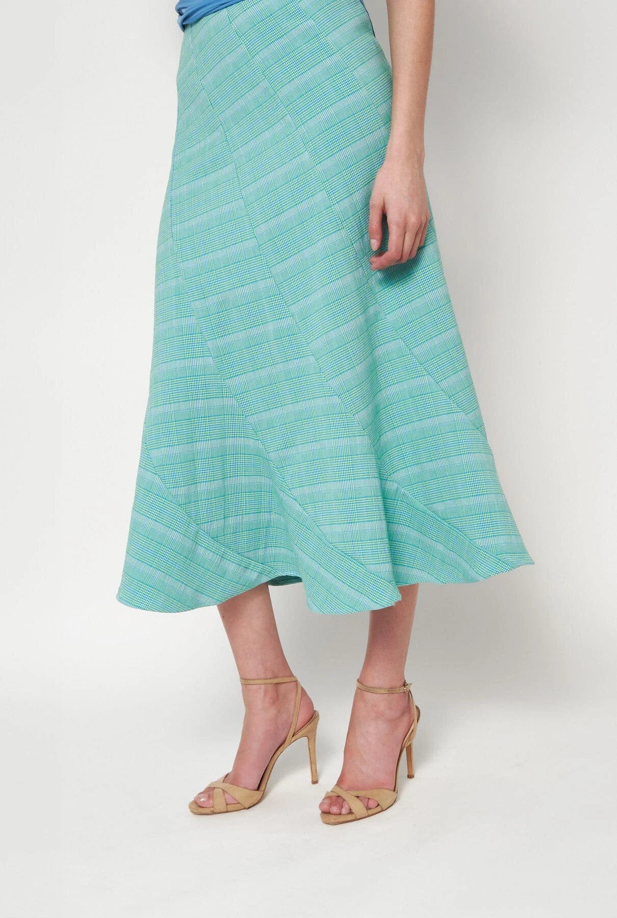 FALDA POIRET AZUL 3 FALDA POIRET AZUL - Imagen 3