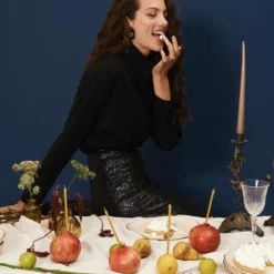 Falda Radziwill Lentejuela Negra -Ofertas Grazia Vesti Tienda falda radziwill lentejuela negra skirts galcon studio 263315