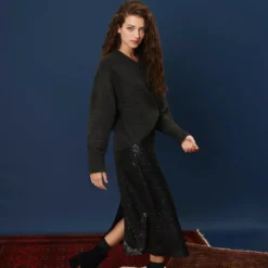 Falda Radziwill Lentejuela Negra -Ofertas Grazia Vesti Tienda falda radziwill lentejuela negra skirts galcon studio 349116