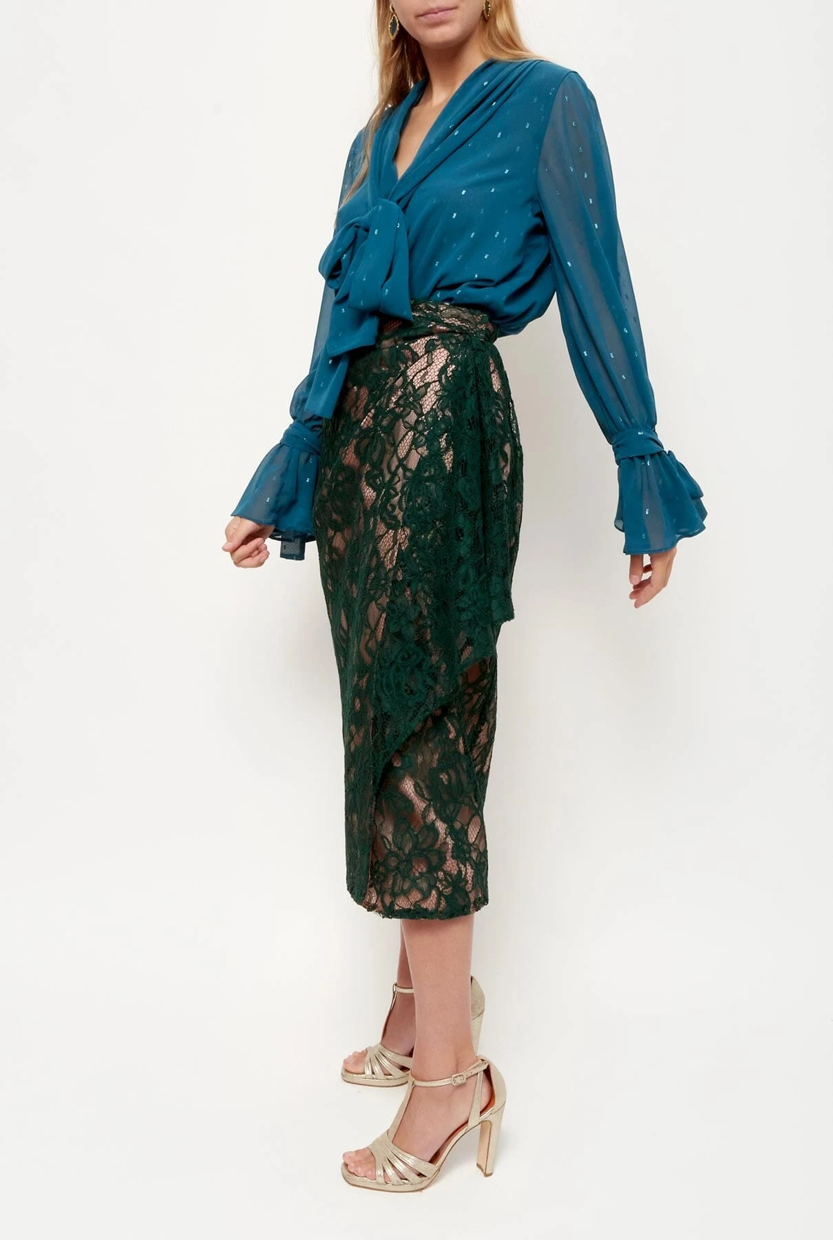 Falda Sara Verde Oscuro 3 Falda Sara Verde Oscuro - Imagen 3