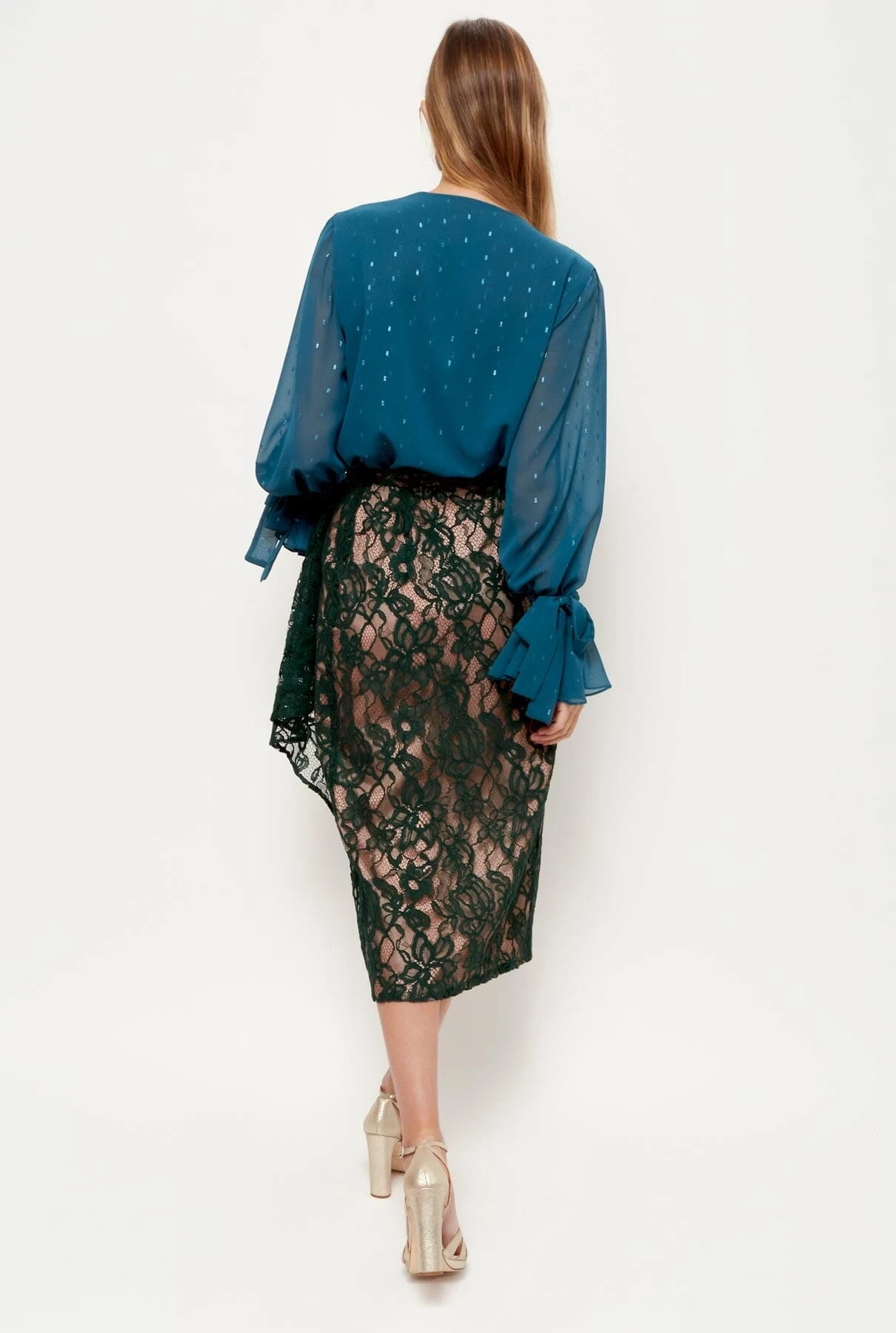 Falda Sara Verde Oscuro 5 Falda Sara Verde Oscuro - Imagen 5