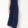 Flor Reversible Extra Long Dress Blue/Navy Blue Mottainai
