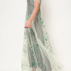 Green Floral Tulle Overdress -Ofertas Grazia Vesti Tienda green floral tulle overdress dresses luciana estudio 304316