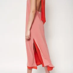 Halter Reversible Extra Long Orange/Pink -Ofertas Grazia Vesti Tienda halter reversible extra long orangepink dresses atelier aletheia 410433