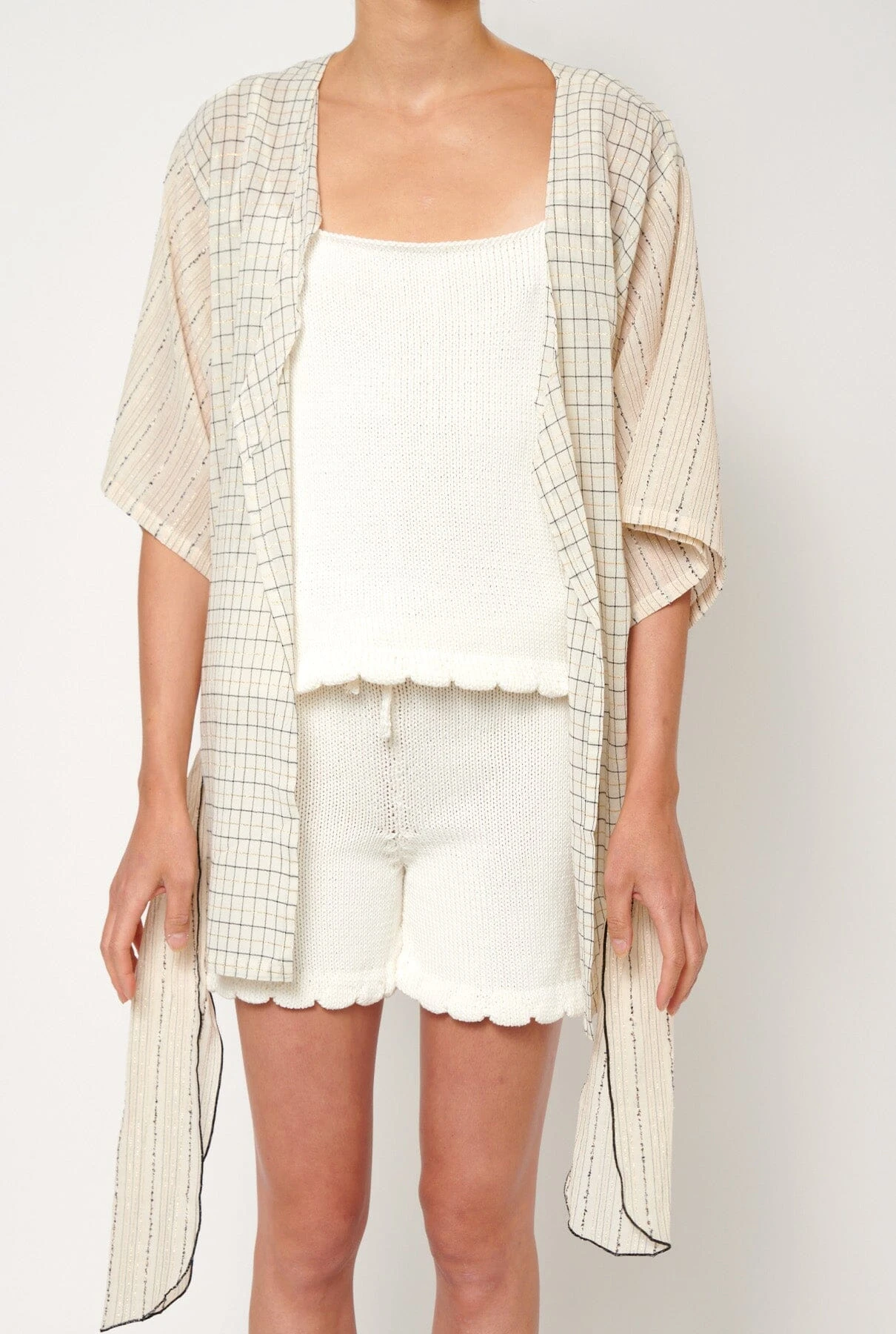 Kaftan Lurex Black & White 3 Kaftan Lurex Black & White - Imagen 3