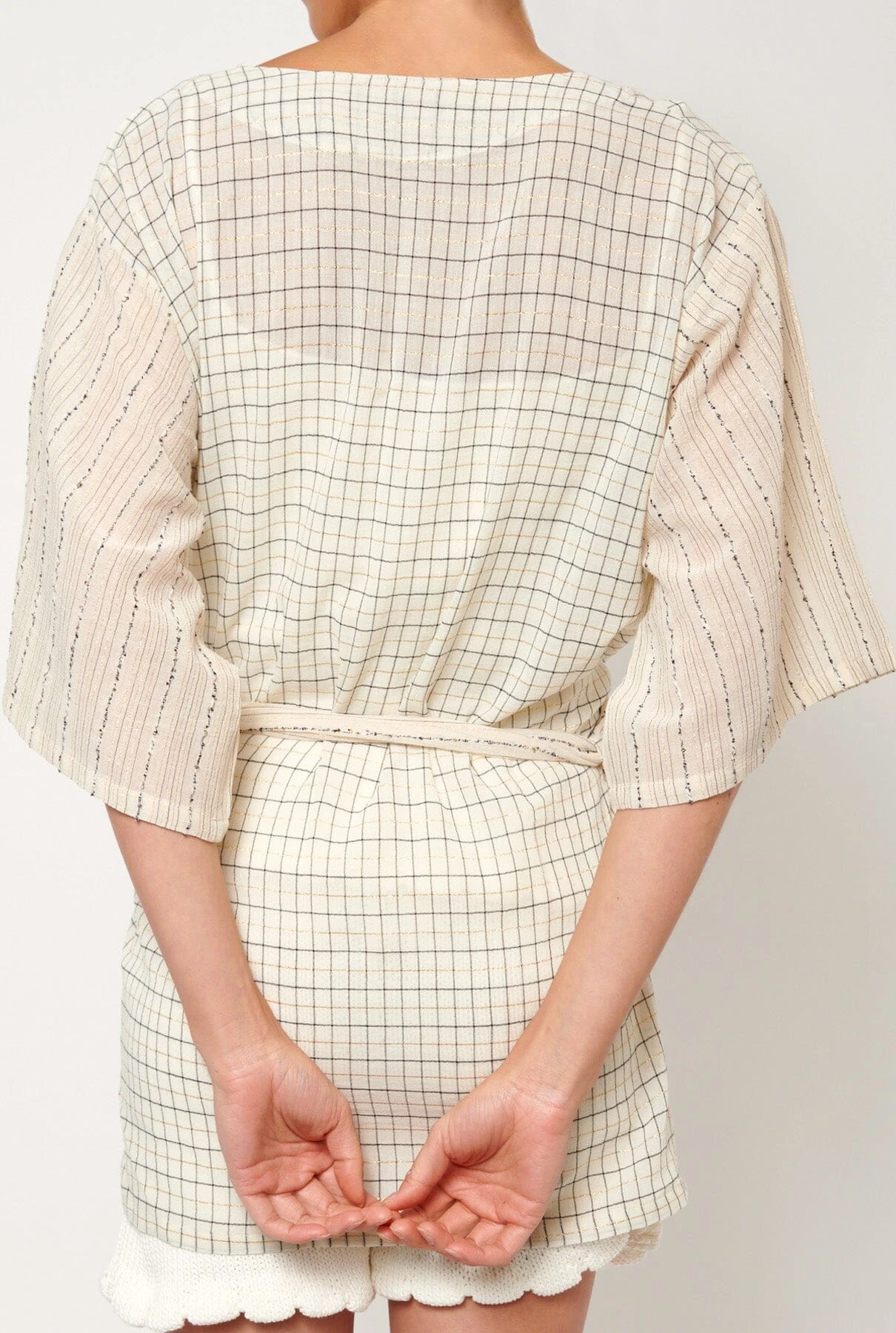 Kaftan Lurex Black & White 4 Kaftan Lurex Black & White - Imagen 4