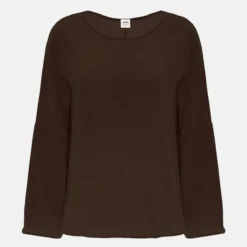 Lea Brown Silk Blouse