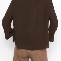 Lea Brown Silk Blouse -Ofertas Grazia Vesti Tienda lea brown silk blouse shirts blouses atelier aletheia 407669