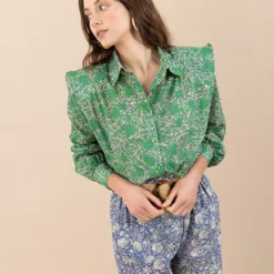 Marieta Green Flowers -Ofertas Grazia Vesti Tienda marieta green flowers shirts blouses julise magon 274784