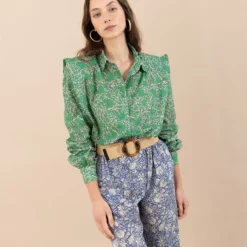 Marieta Green Flowers -Ofertas Grazia Vesti Tienda marieta green flowers shirts blouses julise magon 464048