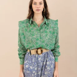 Marieta Green Flowers -Ofertas Grazia Vesti Tienda marieta green flowers shirts blouses julise magon 831392