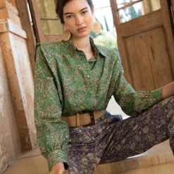 Marieta Green Flowers -Ofertas Grazia Vesti Tienda marieta green flowers shirts blouses julise magon 838495