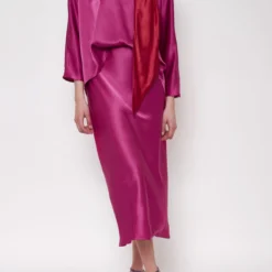 Maxi Falda Lencera Fucsia