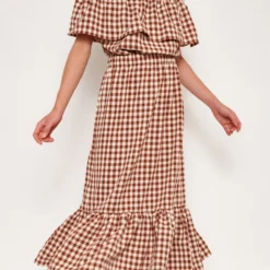 Miranda Skirt Vichy Marron