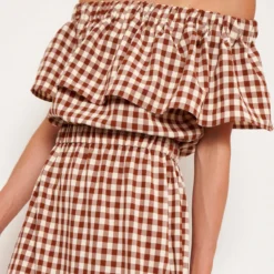 Miranda Top Vichy Marron