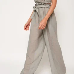 Pantalón Largo Milrayas Gris -Ofertas Grazia Vesti Tienda pantalon largo milrayas gris trousers como un pez en el agua 707549