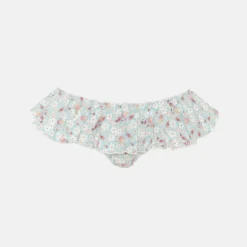 Retro Flower Blue Bikini Bottom