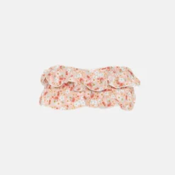 Retro Flower Pink Bikini Top