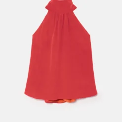 Halter Reversible Coral/Orange Top Natural Dye - Pre Order -Ofertas Grazia Vesti Tienda reversible halter coral orange top t shirts tops atelier aletheia 880306