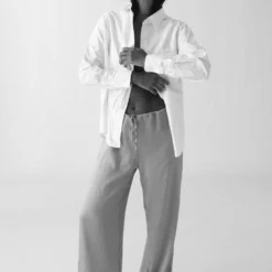 SATIN PANTS CHAMPAGNE -Ofertas Grazia Vesti Tienda satin pants champagne trousers the villa concept 619272